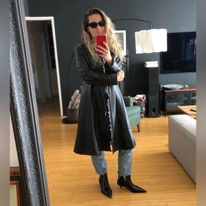 Exclusive Limited Edition Leather Ruffled Coat/dress.